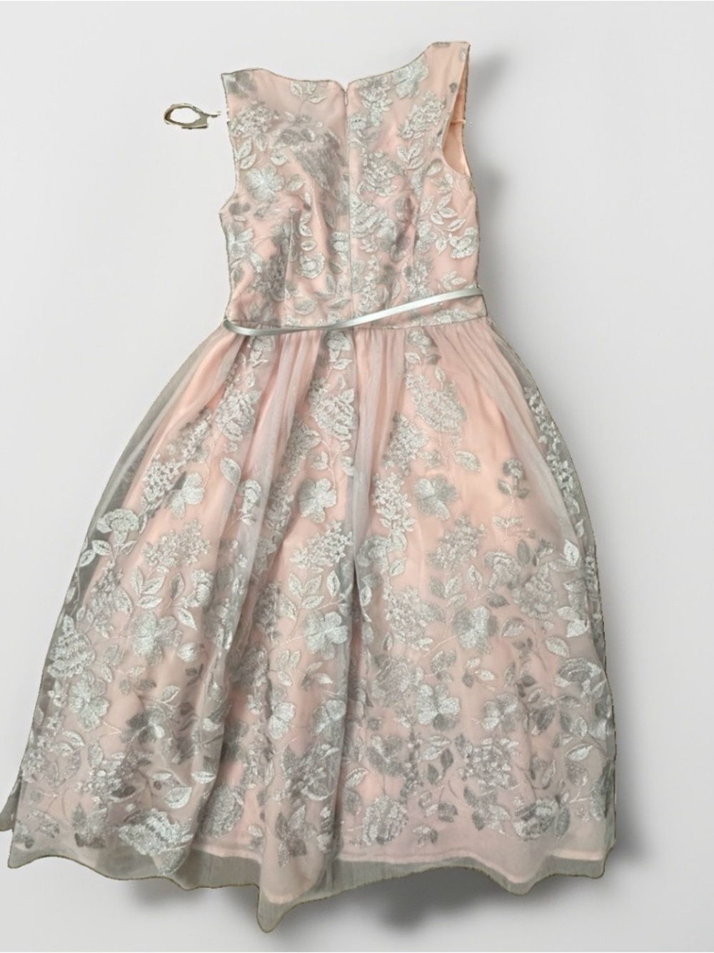 Jessica Howard Pink and Silver Floral Glitter Party Dress - Picture 2 of 2